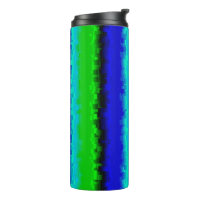 Green Blue abstract 3D rainbow pattern