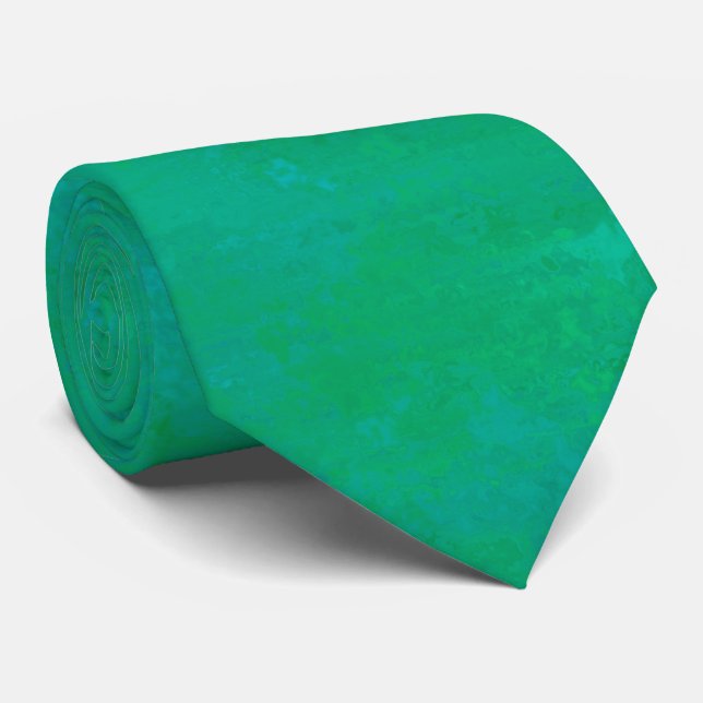 Green Blue Abstract Tie (Rolled)