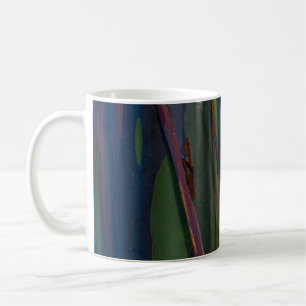 Green blue and brown abstract painting coffee mug