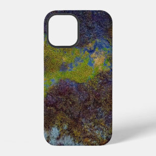 Green, blue, and brown mat iPhone 12 case