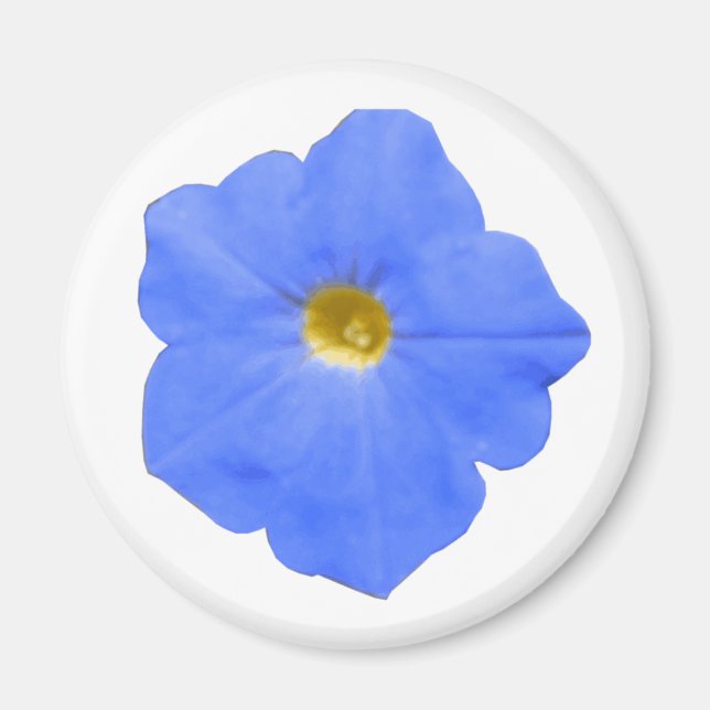 Green Blue and Yellow Petunia Magnet (Front)