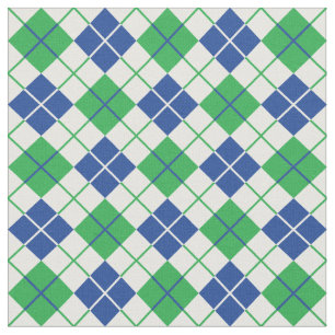 Green-Blue Argyle Fabric