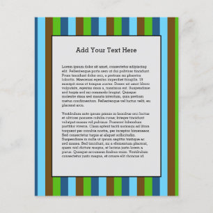 Green Blue Brown Vertical Lines Earth Day Flyer