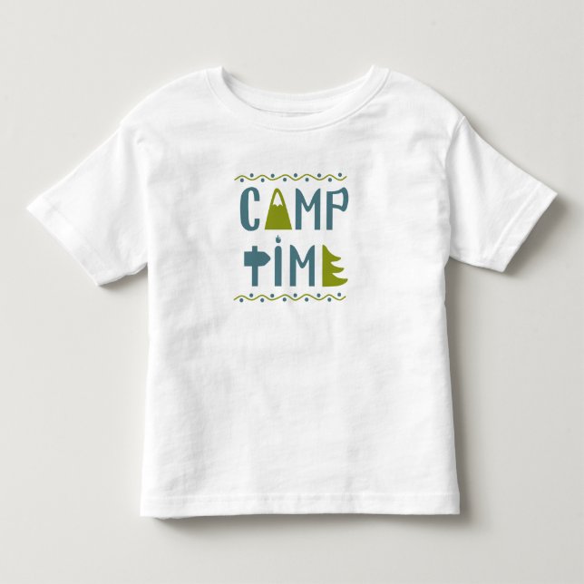 Green Blue Camp Time Nature Shirt (Front)