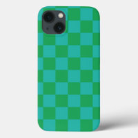 Green Blue Chequered Gingham Pattern