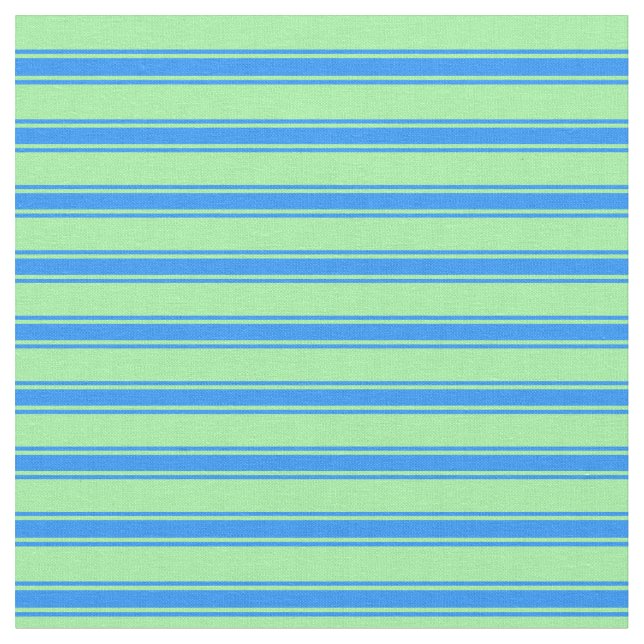 Green & Blue Coloured Striped/Lined Pattern Fabric (Close Up)