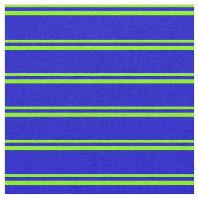 Green & Blue Coloured Striped Pattern Fabric (Close Up)