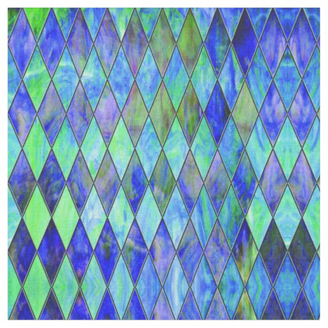 Green & Blue Fabric (Close Up)