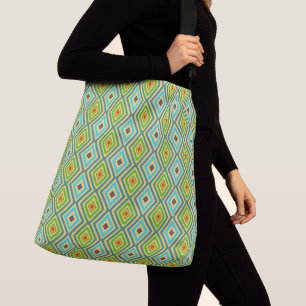 Green Blue Geometrical Unique Crossbody Bag