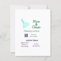 Green blue gitter clean mop add name address q r b