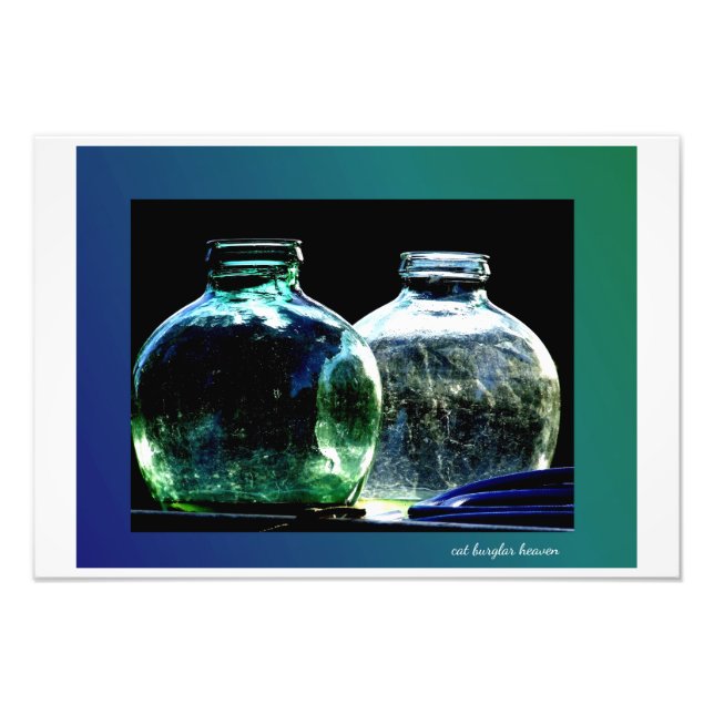 Green & Blue Glass Photo Print (Front)