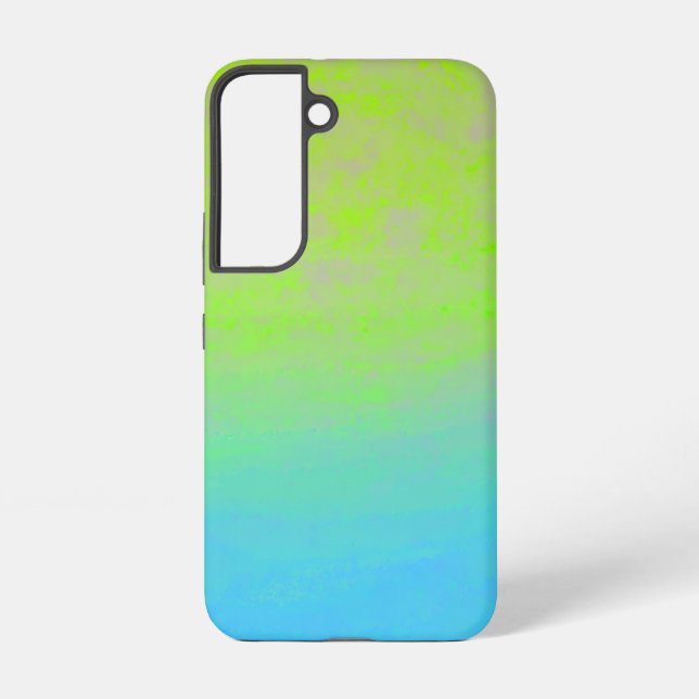 Green Blue Gradient Minimal Samsung Galaxy S22 Case (Back)