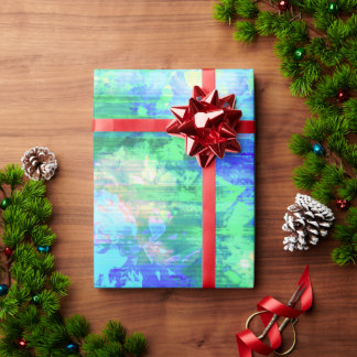 Green & Blue Pattern Wrapping Paper