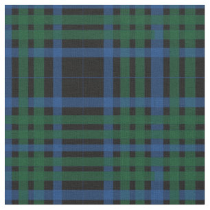 Green & Blue Plaid Pattern Fabric