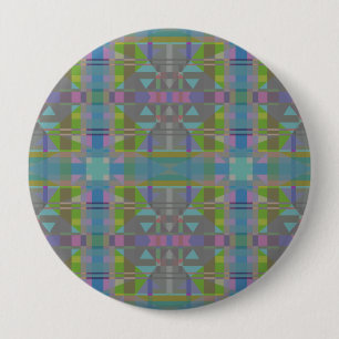 Green Blue Purple Geometric 10 Cm Round Badge