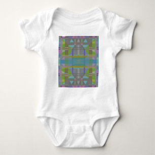 Green Blue Purple Geometric Baby Bodysuit