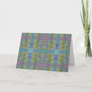 Green Blue Purple Geometric Card