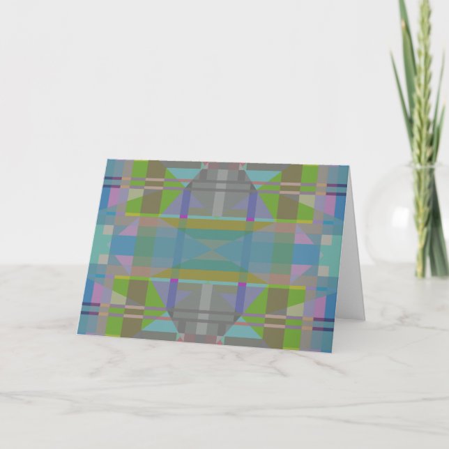 Green Blue Purple Geometric Card (Front)