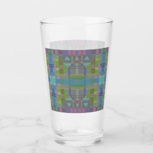 Green Blue Purple Geometric Glass
