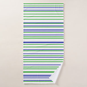 Green blue purple stripes modern custom pattern bath towel