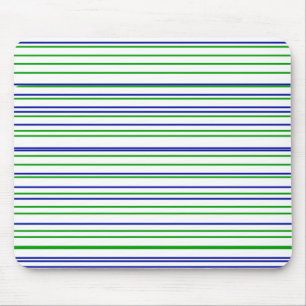 Green blue purple stripes modern custom pattern mouse pad