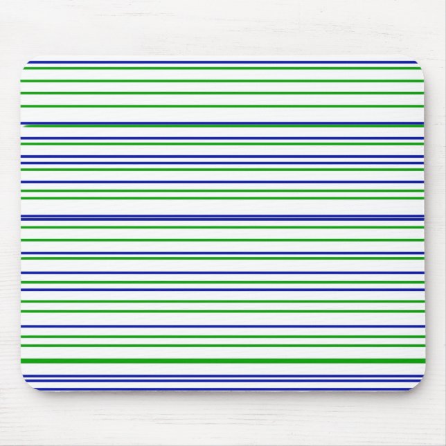 Green blue purple stripes modern custom pattern mouse pad (Front)