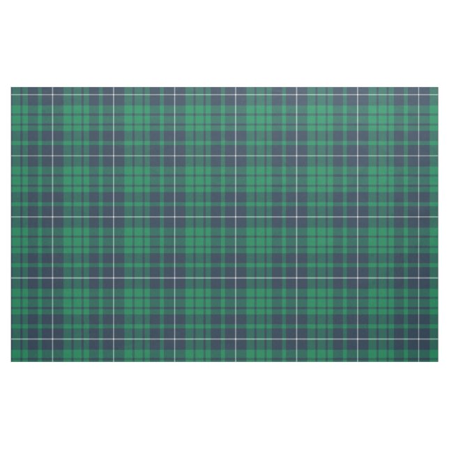 Green Blue Scottish Tartan Plaid Pattern Fabric (Fat Quarter)