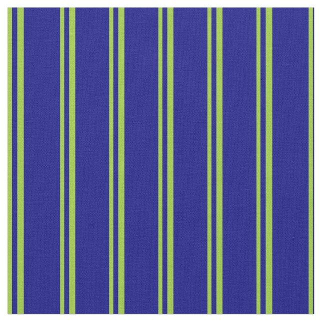 Green & Blue Striped/Lined Pattern Fabric (Close Up)