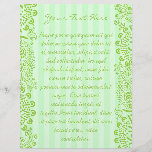 Green Blue Striped Swirled Flyer (Front)