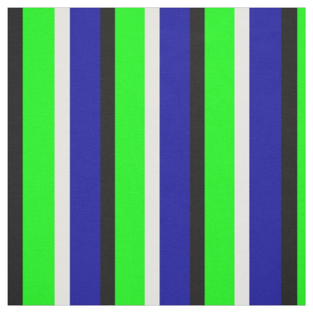 Green Blue Stripes Textile Fabric (Swatch)