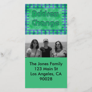 green blue we've moved announcement