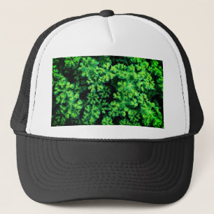 Green bobble plant trucker hat