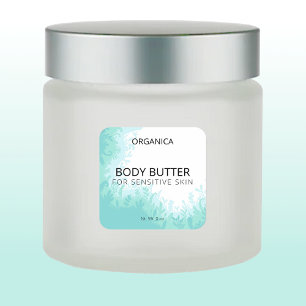 Green Body Butter Labels For Sensitive Skin