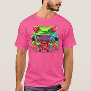 Green Body Red Eyed Tree Frog Rainforest Amphibian T-Shirt