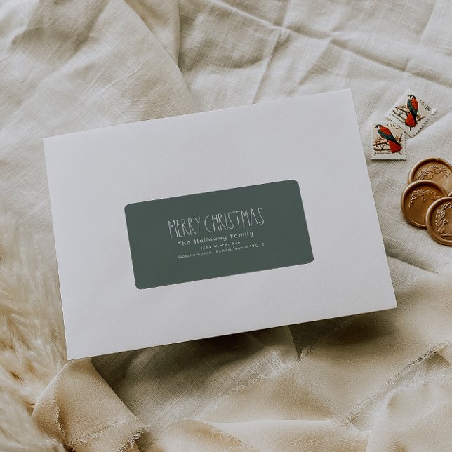 Green Boho Christmas Return Address Package (Creator Uploaded)