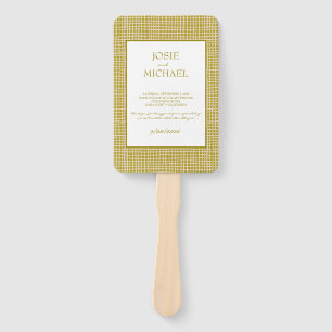 Green Boho Wedding Hand Fan