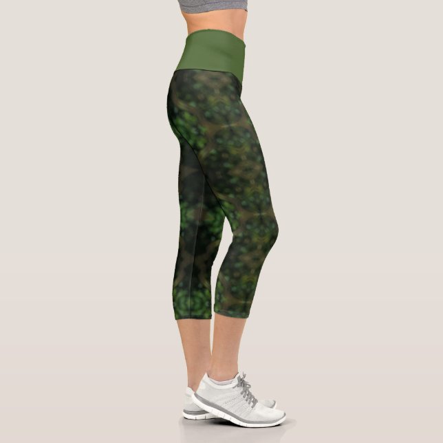 green bokeh capri leggings (Right)