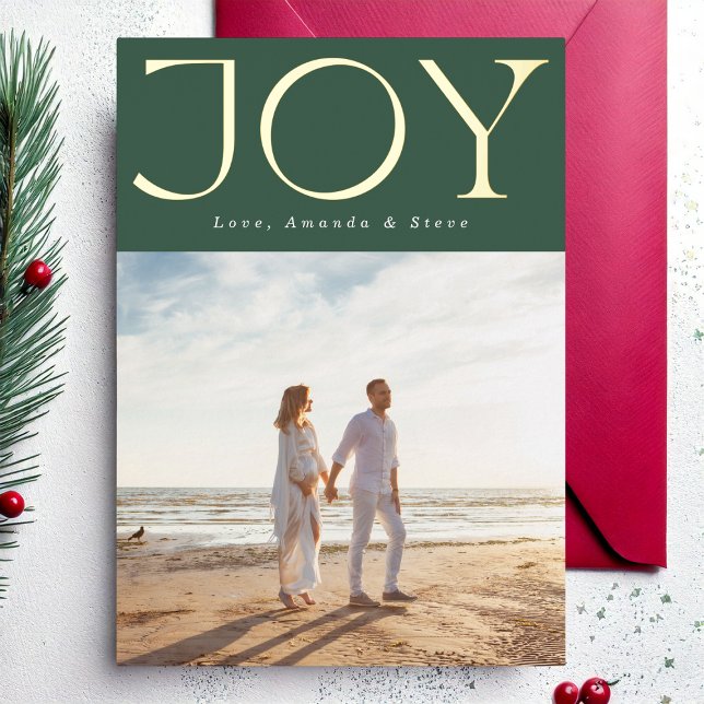 GREEN BOLD GOLD JOY Christmas Photo (Creator Uploaded)