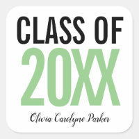 Green Bold Personalised Graduation ANY YEAR