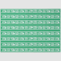Green Bone Inlay Floral Border Decoupage Paper