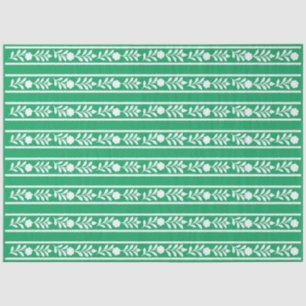 Green Bone Inlay Floral Border Decoupage Paper