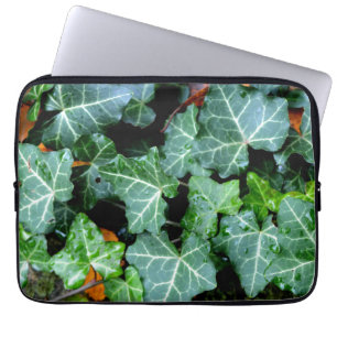 Green botanical Ivy and field stone Laptop Sleeve