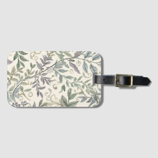 Green Botanical leaves and foliage Luggage Tag