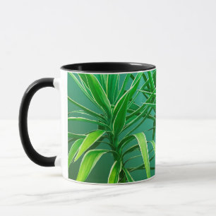 Green Botanical Palm Tree Cushion Mug