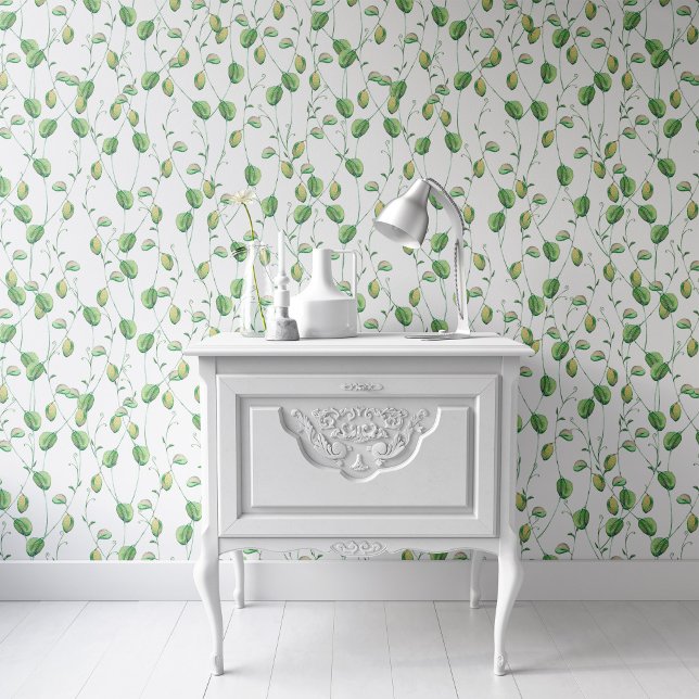 Green Botanical Pattern Wallpaper Peel & Stick (Creator Uploaded)