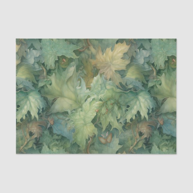 Green Botanical Tissue Paper (Front)