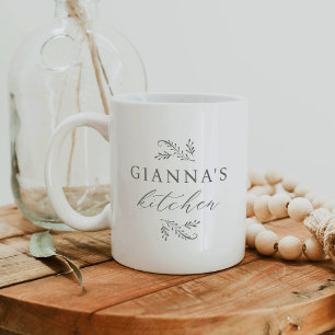 Green Botanical Your Name's Kitchen Coffee Mug