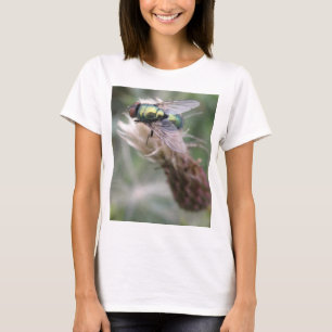 Green Bottle Fly Macro Ladies T Shirt