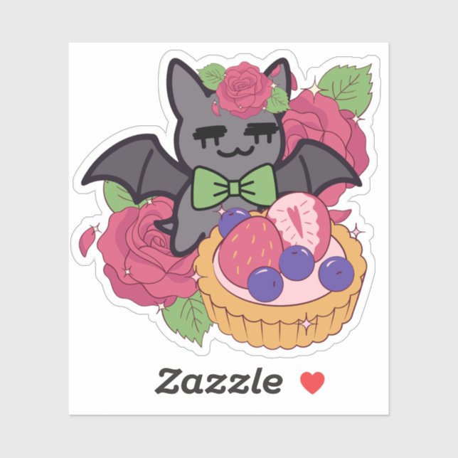 Green Bow Bat and Fruit Tartlet (Sheet)