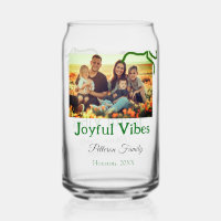Green bow joyful Vibes add family photo name